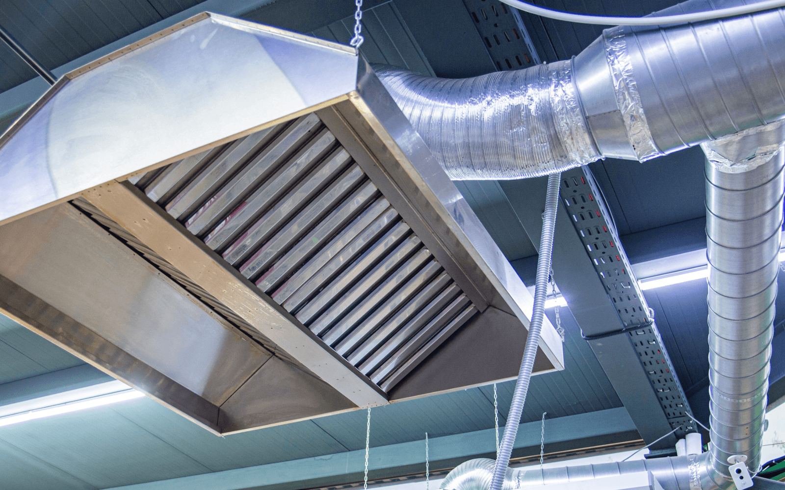 Ductflow technician cleaning a commercial extraction system